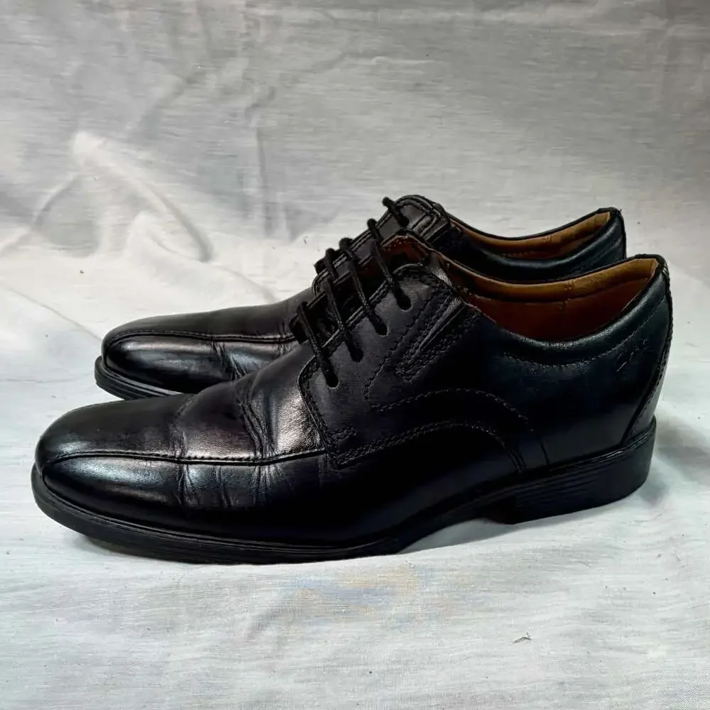 Clarks Men's Whiddon Pace Black Leather Oxford Shoes